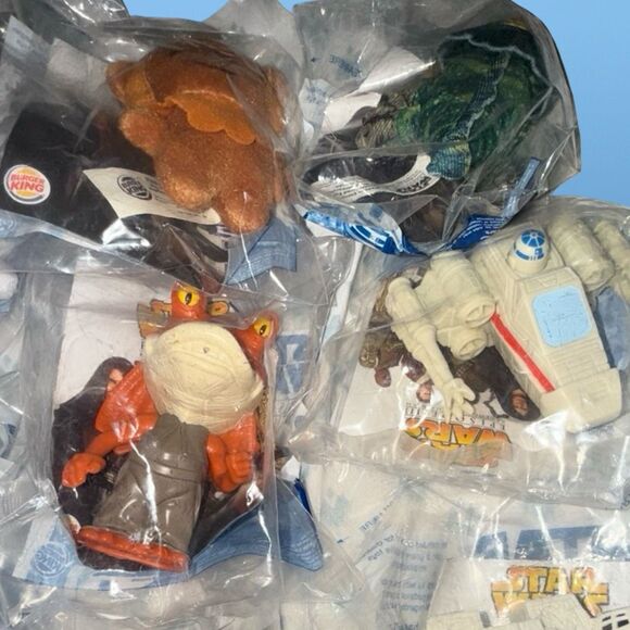 ‘05 Burger King Star Wars Episode III Ewok Darth Maul X-Wing Vader Jaba Figures - Picture 2 of 7